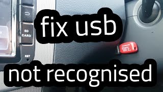 fix Car radio  USB memory stickflash drive not recognised fix [upl. by Nedearb636]