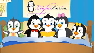 There were five in the bed  penguins counting song for kids  Leigha Marina [upl. by Corel140]