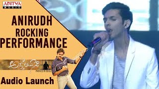 Anirudh Rocking Performance  Agnyaathavaasi Audio Launch  Pawan Kalyan Keerthy Suresh  Trivikram [upl. by Akedijn]