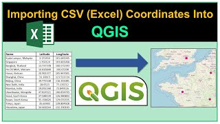 Importing CSV Excel Coordinates into QGIS [upl. by Gayle]