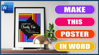 Make a Poster in Word  Microsoft Word Tutorials [upl. by Hanima]