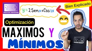 ✅MÁXIMOS y MÍNIMOS de Funciones Trigonométricas 𝘼𝙥𝙧𝙚𝙣𝙙𝙚 𝙚𝙣 4 𝙋𝙖𝙨𝙤𝙨 😎​🫵​💯​Cálculo Diferencial [upl. by Nrubliw]