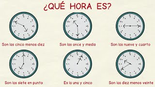 Aprender español Las horas 🕒 nivel básico [upl. by Brawley694]