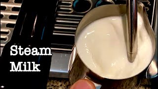 How To Steam And Froth Milk With a Breville Barista Express [upl. by Gunner113]