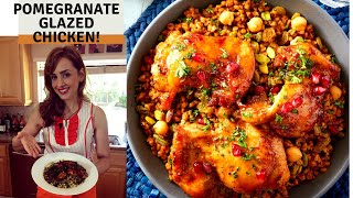 8 MINUTE POMEGRANATE GLAZED CHICKEN [upl. by Esaele]