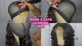 How To Make A Lace Closure Wig For BEGINNERS  VERY DETAILED  Ishowbeauty [upl. by Agnes]