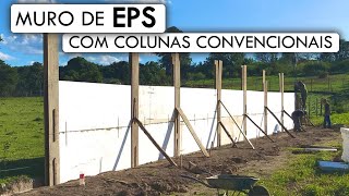 COMO FAZER UM MURO DE ISOPOR COM COLUNAS CONVENCIONAIS  VEJA [upl. by Adur209]