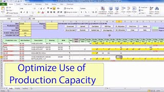 Excel Production Planning  capacity optimization  Part 1 productionplanning manufacturing [upl. by Frankel854]