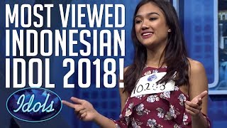 TOP 10 MOST VIEWED INDONESIAN IDOL 2018 AUDITIONS  Idols Global [upl. by Nellie]