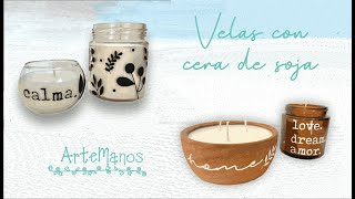 Como hacer velas con cera de soja [upl. by Anneh167]