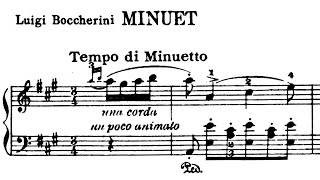 Luigi Boccherini Minuetto  Piano solo [upl. by Jephthah]