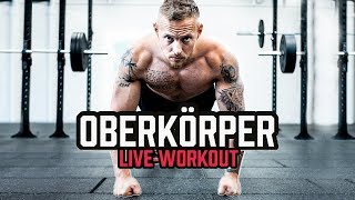 OBERKÖRPER Workout zum Mitmachen ohne Geräte  20 Minuten LIVE Bodyweight Training für Zuhause [upl. by Elylrac]