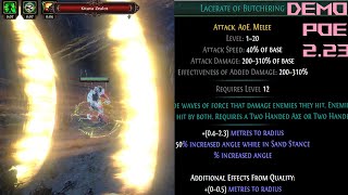 POE 323  Lacerate Of Butchering Demo [upl. by Eissoj]