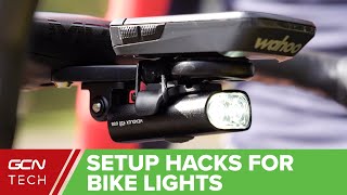 Bike Light Set Up Hacks  How To Mount Bicycle Lights [upl. by Ailam962]