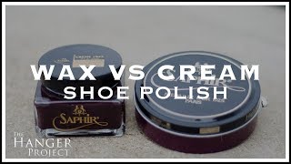 Wax VS Cream Shoe Polish Demonstration [upl. by Yentrac]