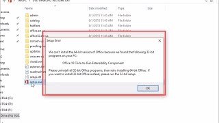 Fix  MS Office Setup Error Office 16 ClicktoRun Extensibility Component [upl. by Llehcram]