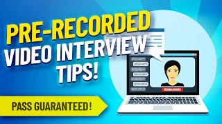 PRERECORDED VIDEO INTERVIEW TIPS Questions amp BRILLIANT ANSWERS [upl. by Yevre]