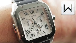 2019 Cartier Santos de Cartier Chronograph WSSA0017 Luxury Watch Review [upl. by Ranip52]