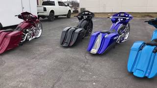 FOUR 30” Turbo Harley Big Wheel Baggers by F Bomb Baggers Custom Harley Baggers [upl. by Hinkel]