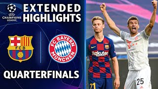 Barcelona vs Bayern Munich  Champions League Quarterfinal Highlights  UCL on CBS Sports [upl. by Aseret491]