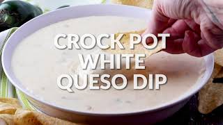 How to make CROCK POT WHITE QUESO DIP [upl. by Nolos976]