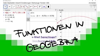 Funktionen in Geogebra  Grundlagen [upl. by Akinihs881]