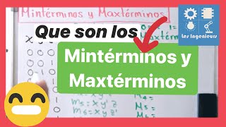 ✅MINTÉRMINOS y MAXTÉRMINOS  CÓMO expresarlos MÉTODO SIMPLE ELECTRÓNICA DIGITAL [upl. by Enelrahc]