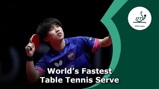 Worlds Fastest Table Tennis Serve [upl. by Faydra]