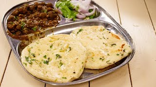 Kulche Recipe  Road Side Chole Kulcha Bread  Made in Tawa  CookingShooking [upl. by Morry]