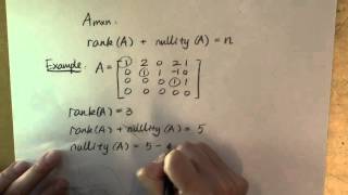 The rank nullity relation and examples [upl. by Asim281]