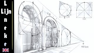 Easy ARCH for beginners perspective drawing [upl. by Buchbinder]