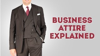 Business Attire Dress Code For Professional Men [upl. by Essilevi]