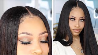 TRULY BEGINNER 5MIN LACE WIG INSTALL no glue [upl. by Valeta]