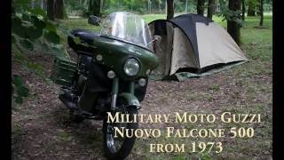 Military motorcycle Moto Guzzi Nuovo Falkone 500 from 1973 [upl. by Nylirak]