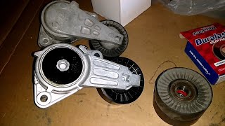 Change Tensioner Assembly and Idler Pulley on 2005 Hyundai Santa Fe [upl. by Shadow]