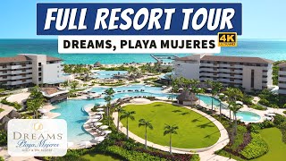 Dreams Playa Mujeres Golf amp Spa Resort  All Inclusive Family Resort  Full Walkthrough Tour 4K [upl. by Aicnetroh469]