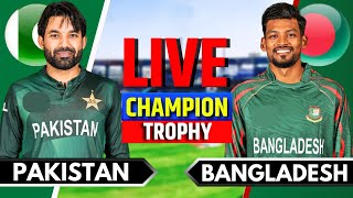 Pakistan vs Bangladesh Match 9  Live Cricket Match Today  PAK vs BAN  Champions Trophy  Preview [upl. by Ytomit]