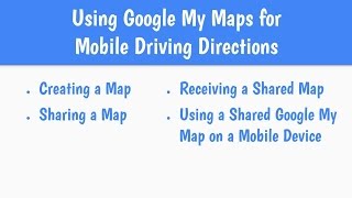 Driving Directions Using Google My Maps [upl. by Dellora]