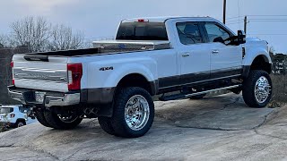 Ford F450 King Ranch 6quot Lifted Reserve Edition on 24quot American Force Sideways [upl. by Eilraep]