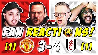 MAN UTD FANS FURIOUS 🤬 REACTION TO MAN UTD 3 11 4 FULHAM  FA CUP FAN REACTIONS [upl. by Casimire]