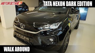 Tata Nexon Dark Edition Walkaround  Darkest Compact SUV [upl. by Enybor]