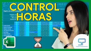 🕑 ➡ 🕥 Calcular HORAS TRABAJADAS en Excel ✅ Control de horas [upl. by Ivah218]