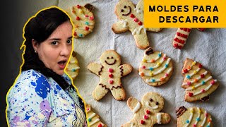 GALLETAS de jengibre sin gluten 🎄 NAVIDEÑAS con 5 ingredientes [upl. by Etiam]