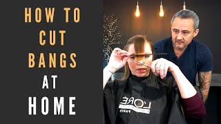 How To Cut Bangs At Home And Styling Tricks  During quarantine 2020 [upl. by Schofield]