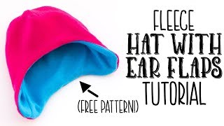 Fast Fleece Hat with Ear Flaps DIY free pattern [upl. by Etnovahs]