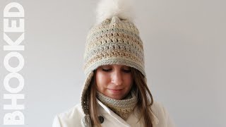 How to Crochet an Earflap Hat Part of a Matching Set [upl. by Cressler396]