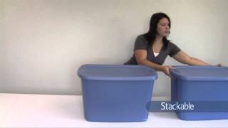 Sterilite blue 18 gallon tote box [upl. by Annahsohs]