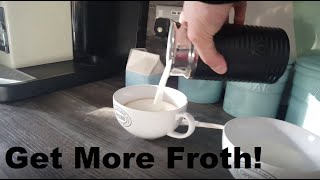 How to Get More Froth from Your Nespresso Coffee Aeroccino  Nespresso tips and help [upl. by Avictor]