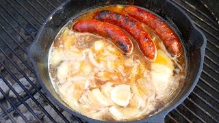 German Bratwurst  Grilled with Beer [upl. by Anayk724]