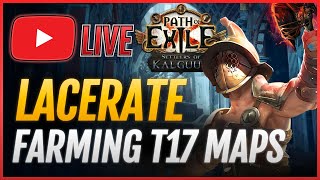 Farming T17 Maps🔴LACERATE Gladiator Build PoE 325 [upl. by Thirzia]